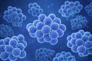 staphylococcus aureus baktérium képe nagyításban